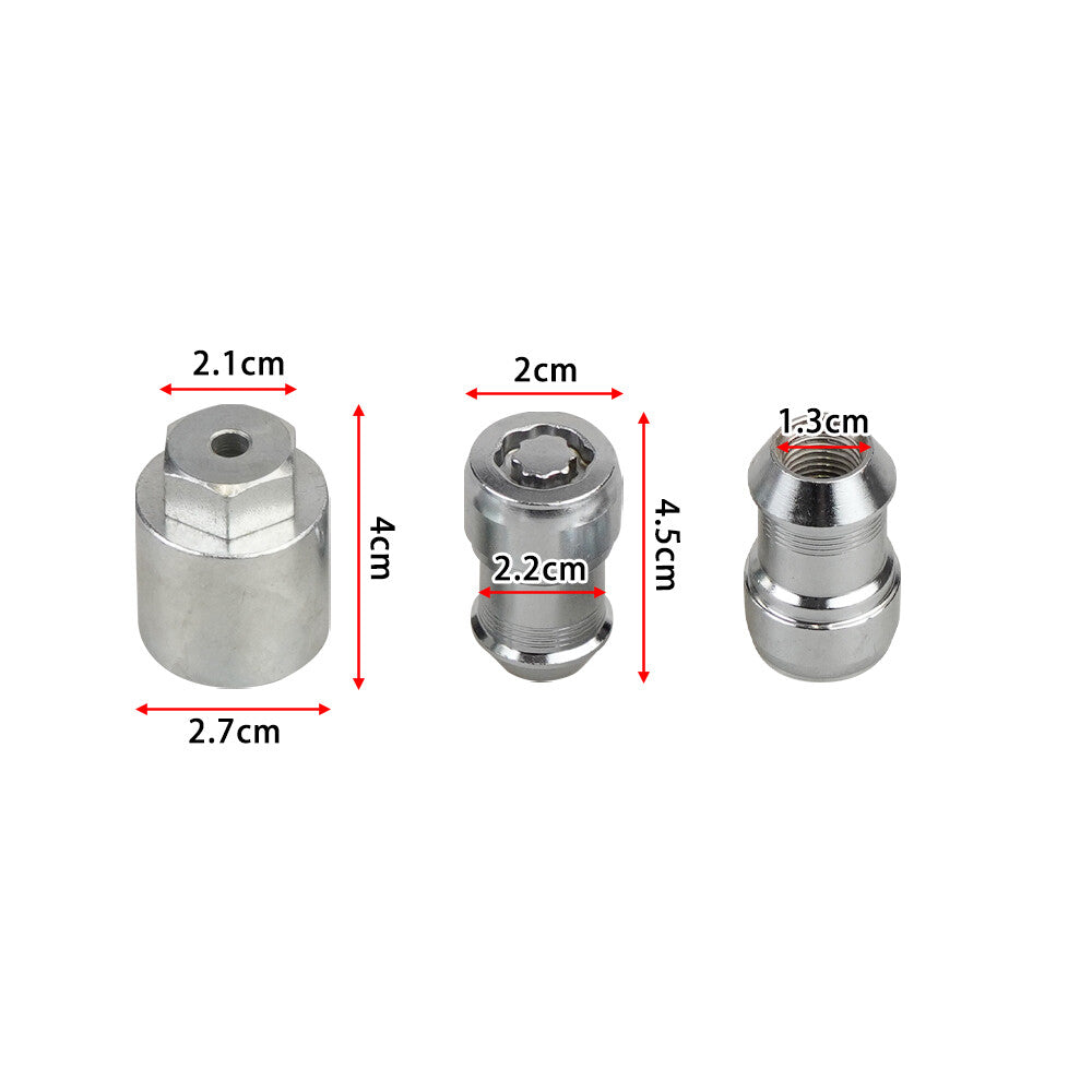 45mm Wheel Lock Lug Nuts Set M14X1.5 for 2000-2024 for Toyota Anti-theft 00276-00901