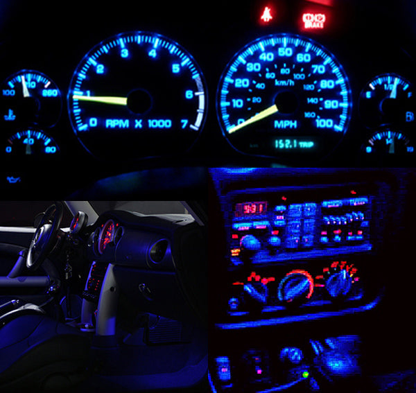 Full LED interior conversion kit dash A/C dome For Skyline R33 BLUE Color v