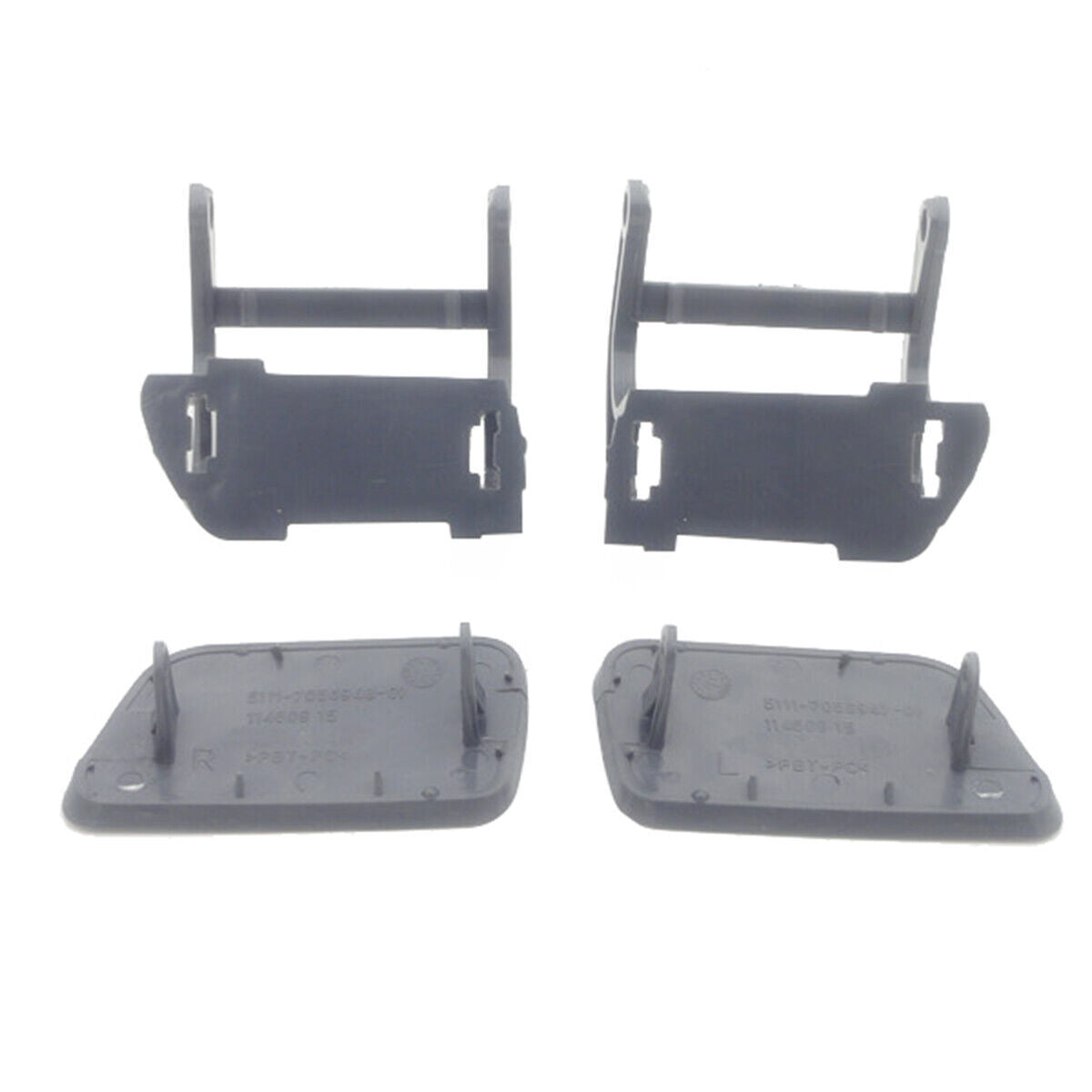 Pair Front Headlight Washer Nozzle Jet Cover Caps for BMW 5-Series E60 2003-2010 Q