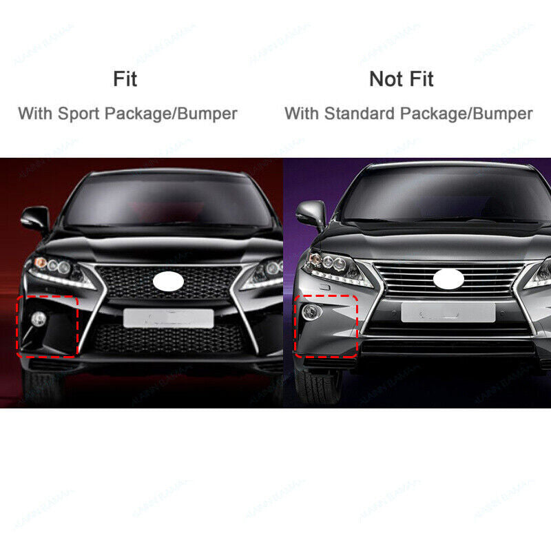 LR Front Bumper Fog Light Bezel Cover Ring Fit for Lexus RX350 RX450h 2013-2015