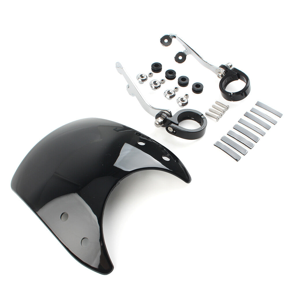 for Harley 48 883 1200 Headlight Windshield Windscreen Wind Deflector Black Bike