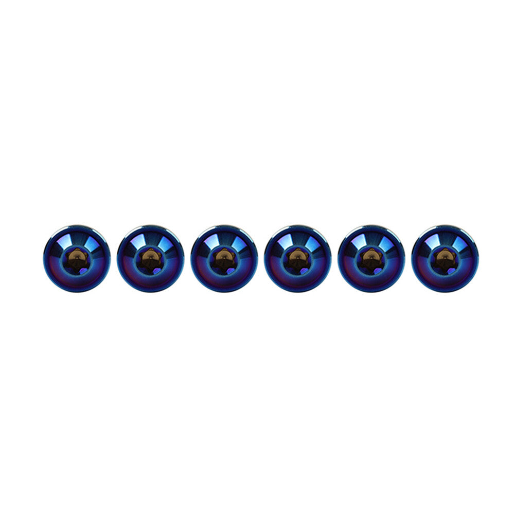 For Bike Motorcycle 6pcs Alloy Bolts Truss Torx Head Screws M6x30mm