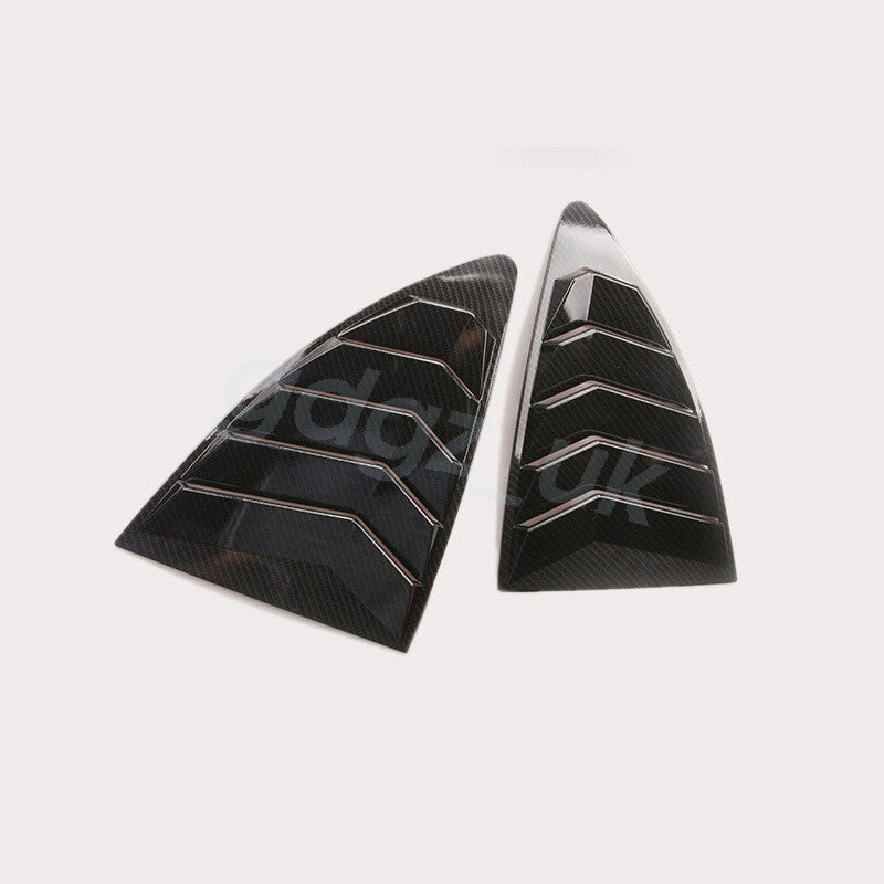 Rear Side Window Louvers Left Right Side Window Louver Vent Cover Racing Trim
