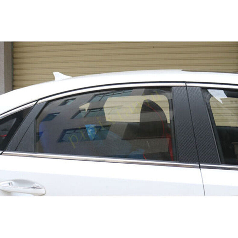 6PCS for Honda Accord 2023-24 Carbon Fiber Pillar Posts Door Window Strip Trims