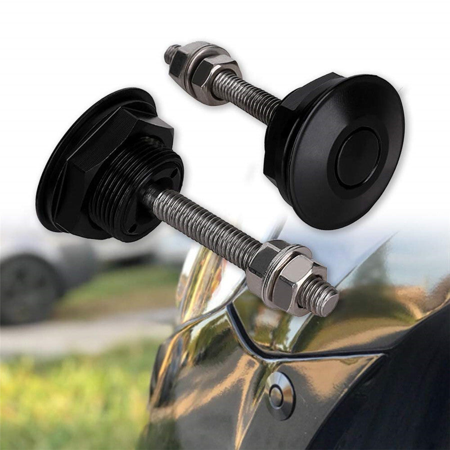 Car Quick Latch Bumper Release Fastener Push Button Billet Hood Pin Lock Clip