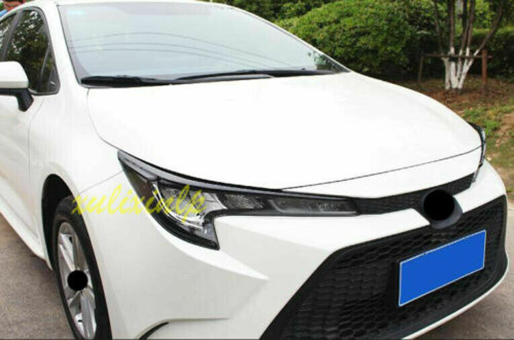 for Toyota for Corolla 2019-2022 Piano black Headlight Front Lamp Eyelid Cover Trim