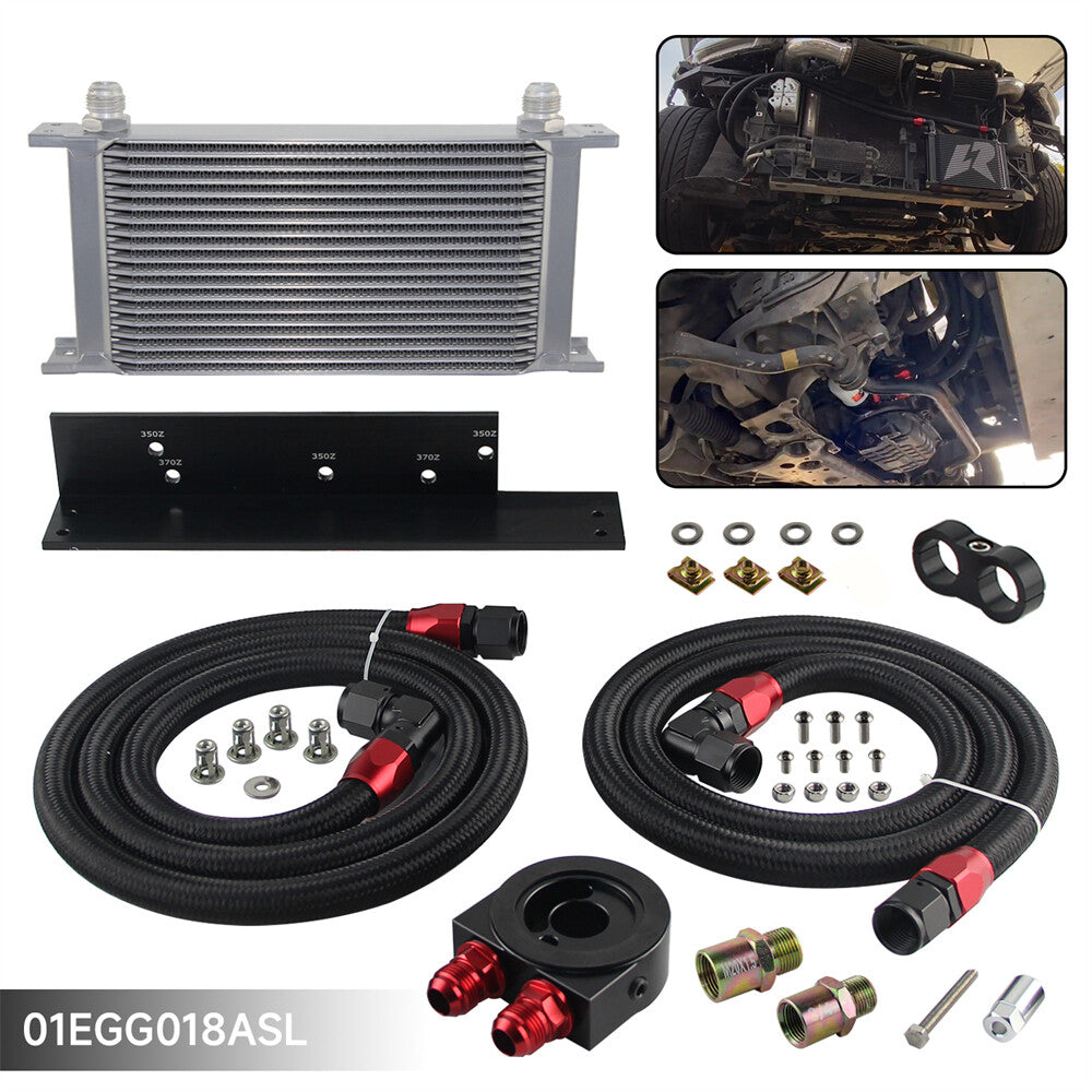 Fit for Nissan Fairlady Z 350Z Z33 370Z Z34 19 Row Bolt On Oil Cooler Kit