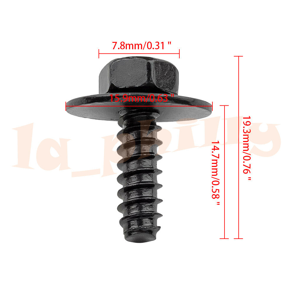 8mm Bumper Retainer Screw 9CF6-00-516B Fits for Mazda 2356CX-5CX-7Miata 20Pcs