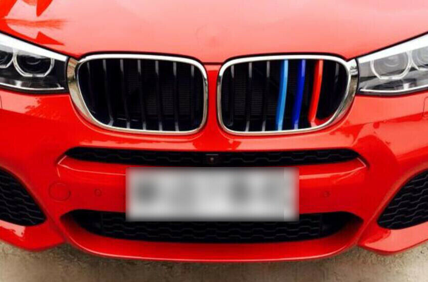for BMW X3 X4 2011-2017 3-Color Front Center Mesh Grille Grill Strip Cover Trim