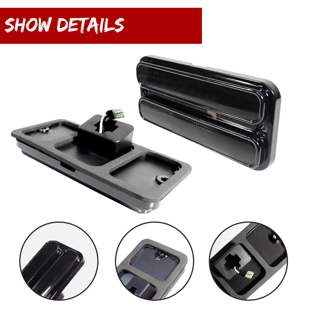 Suitable for 1968-1972 for Chevrolet for GMC trucks - Smoke Lens Front and Rear Side Marker Signal Light Kit