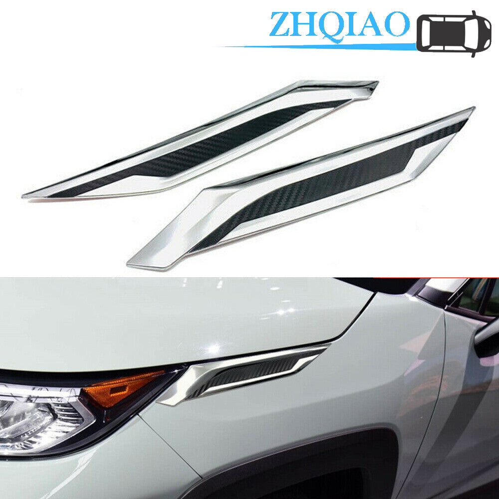 Headlight Eyebrow Molding Cover Trim Fits for Toyota New RAV4 2019 2020