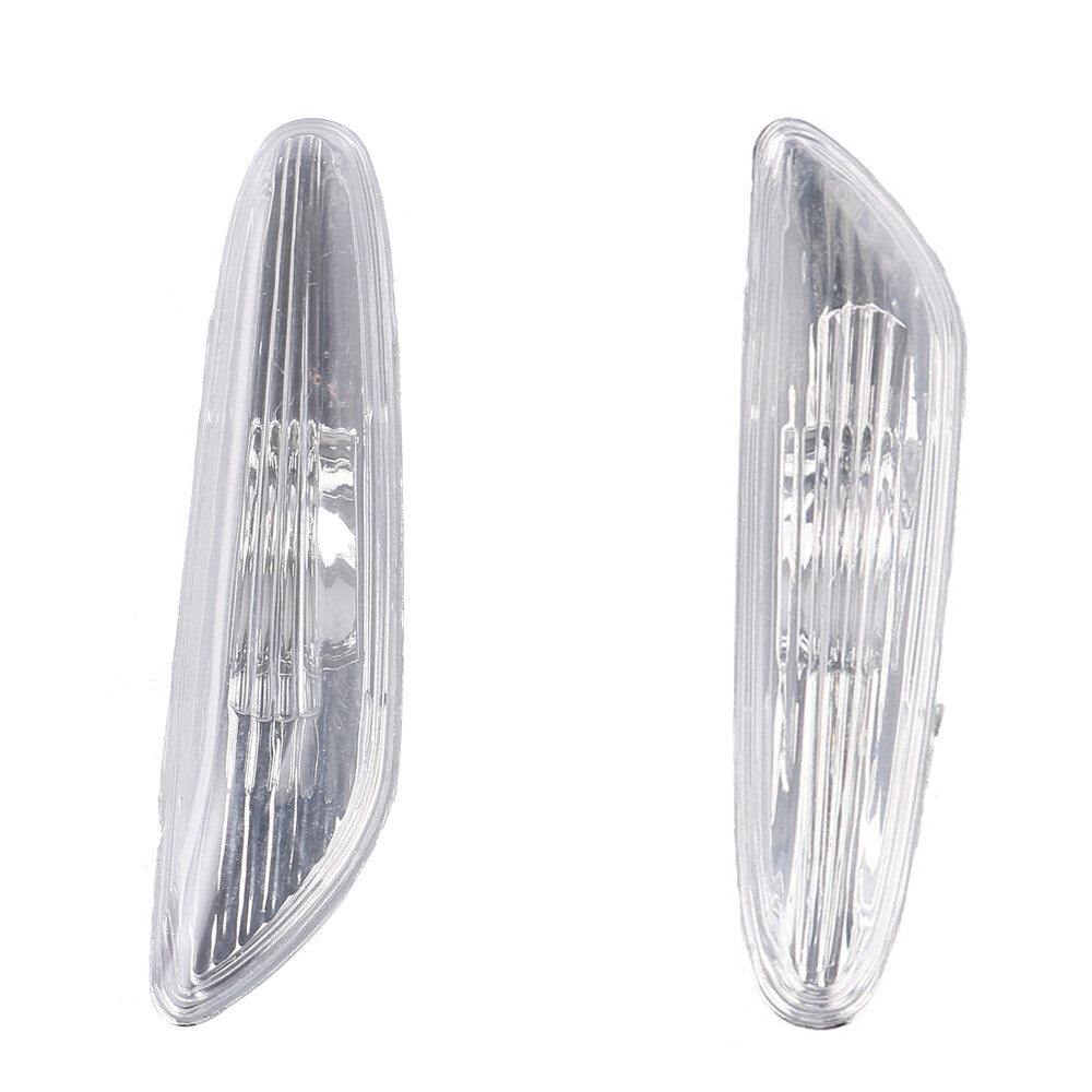 Qty 2 Smoke LED Side Marker Light Clear Lens LHRH Fit for BMW E60 E61 5-Series 525i