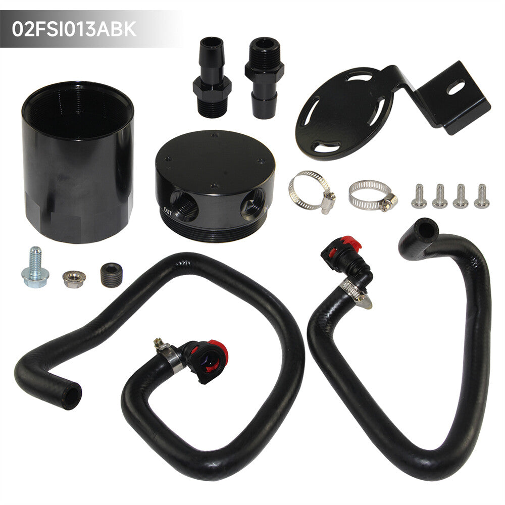 Baffled PCV Side Oil Catch Can Kit For 2015-2022 for Ford for Mustang 2.3L EcoBoost BK