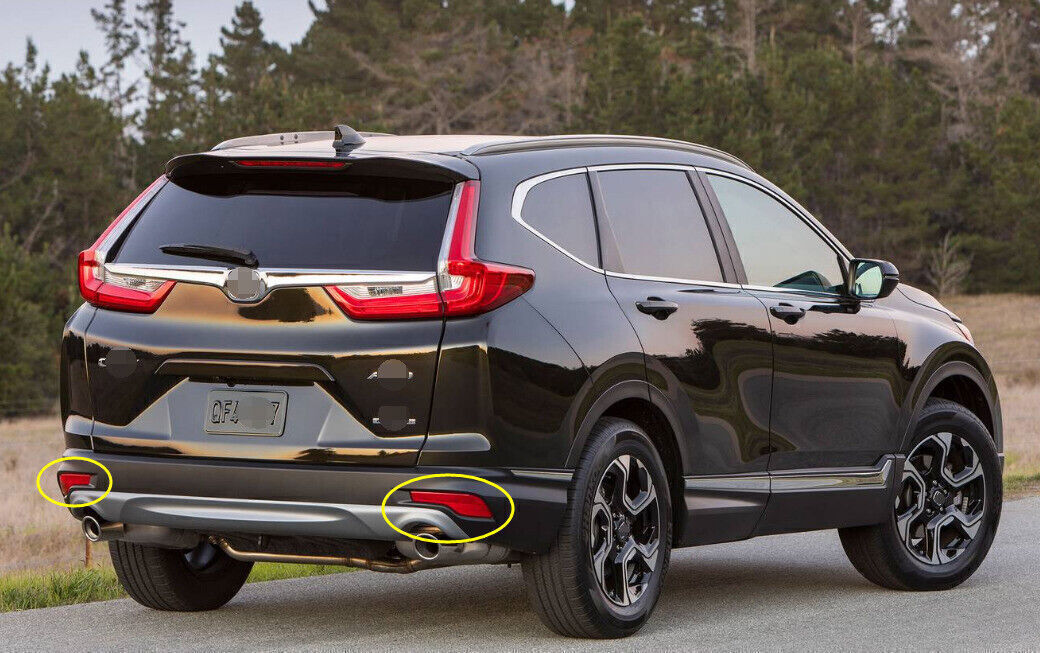 for HONDA CR-V CRV 17-2019 Carbon Fiber Rear Fog Light Eyelid Molding Frame Trim