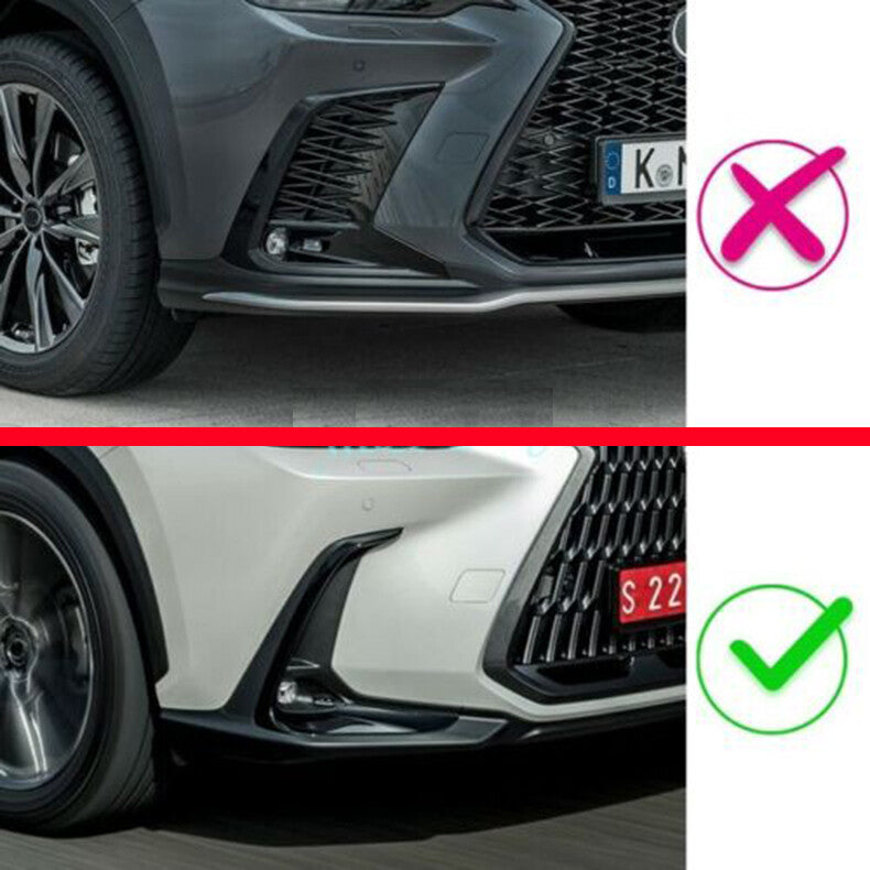 for Lexus NX250/350/h/450h 2022-23 Chrome Front Fog Light Lamp Cover Trim Strips