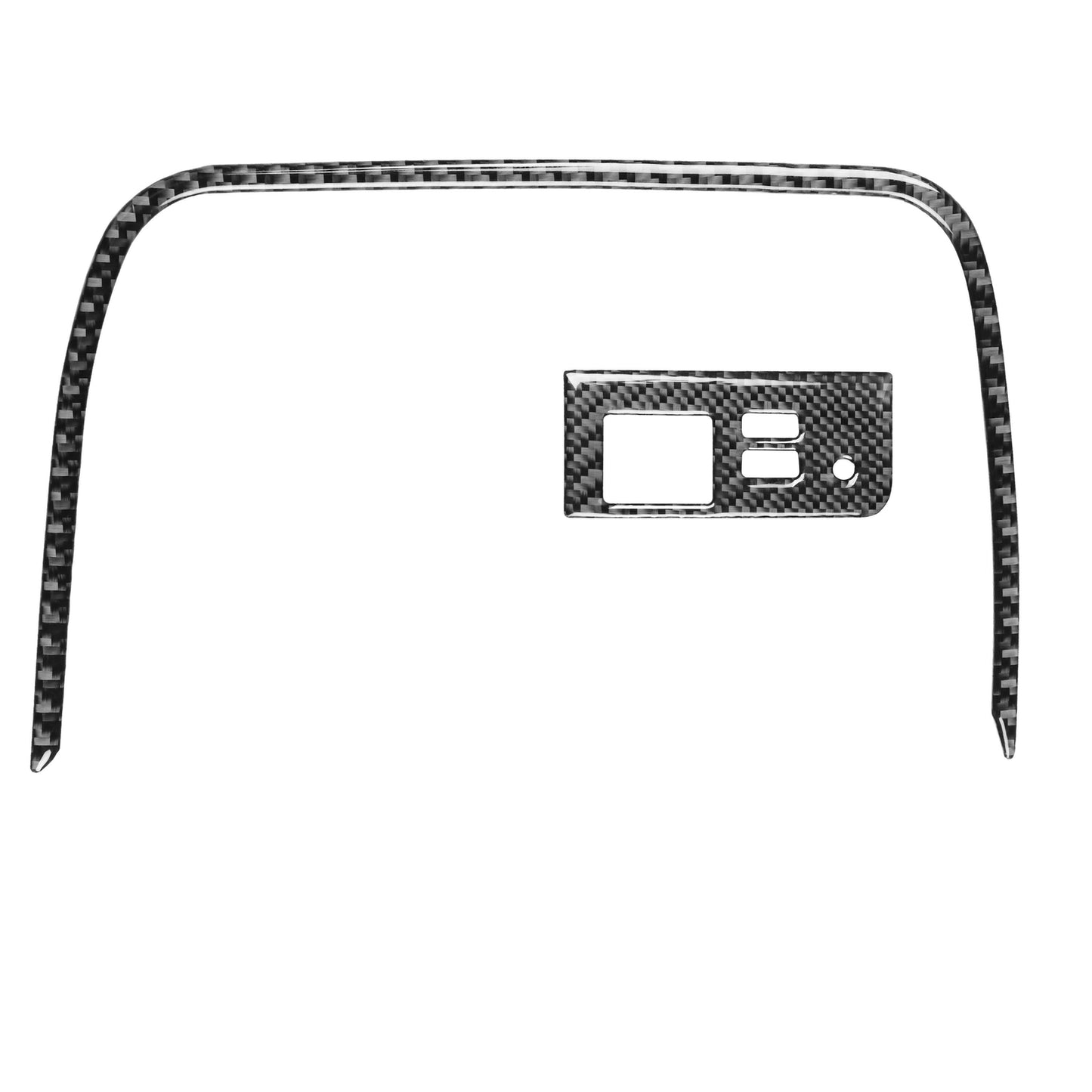 2x Central Storage Frame Panel Trim Carbon Fiber For FJ Curiser 2007-2021 v