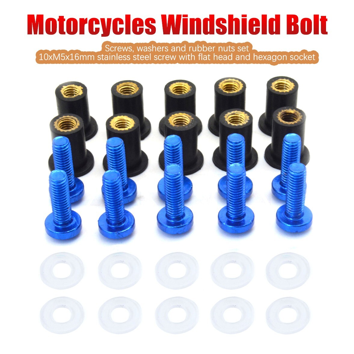 Windscreen Windshield Bolt Screw Fit for Honda / for Suzuki / for BMW / for Kawasaki / for Harley / for Yamaha