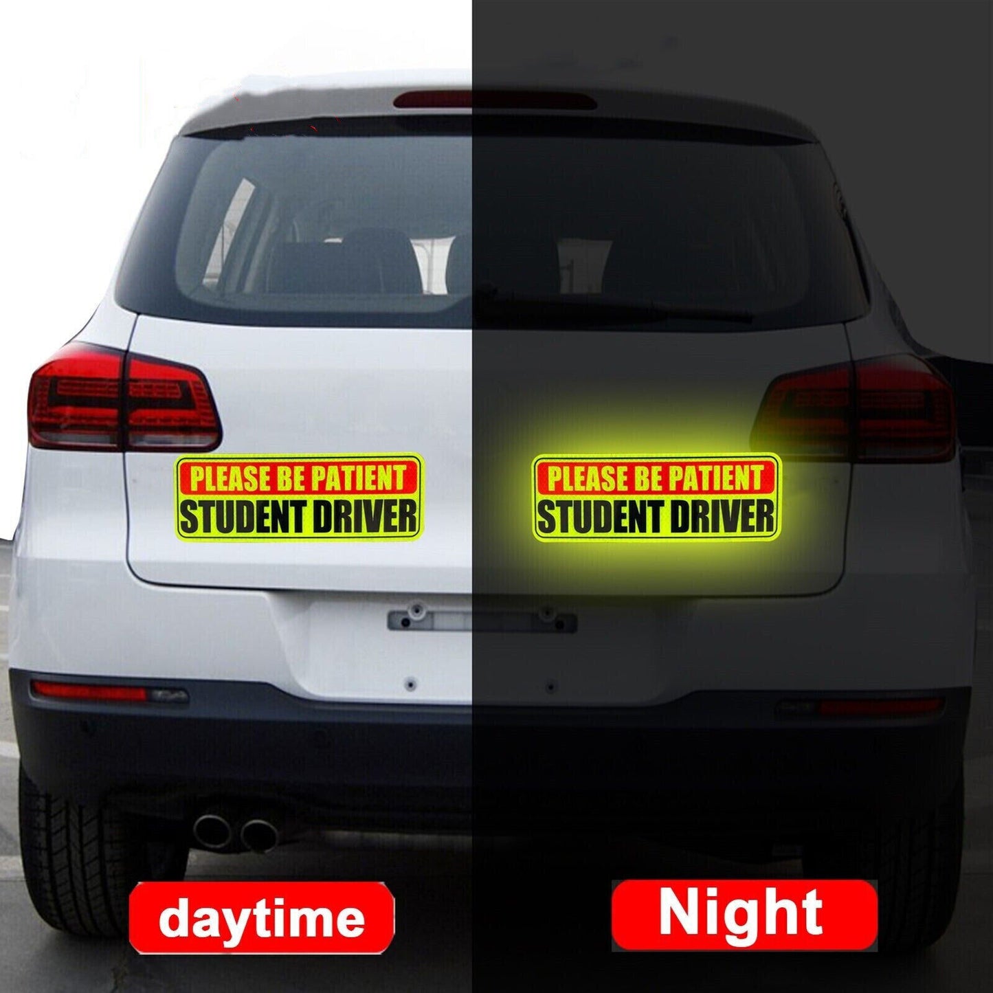 3Pcs Sticker Decal Bumper Student Driver Magnet Car Signs Please Be Patient