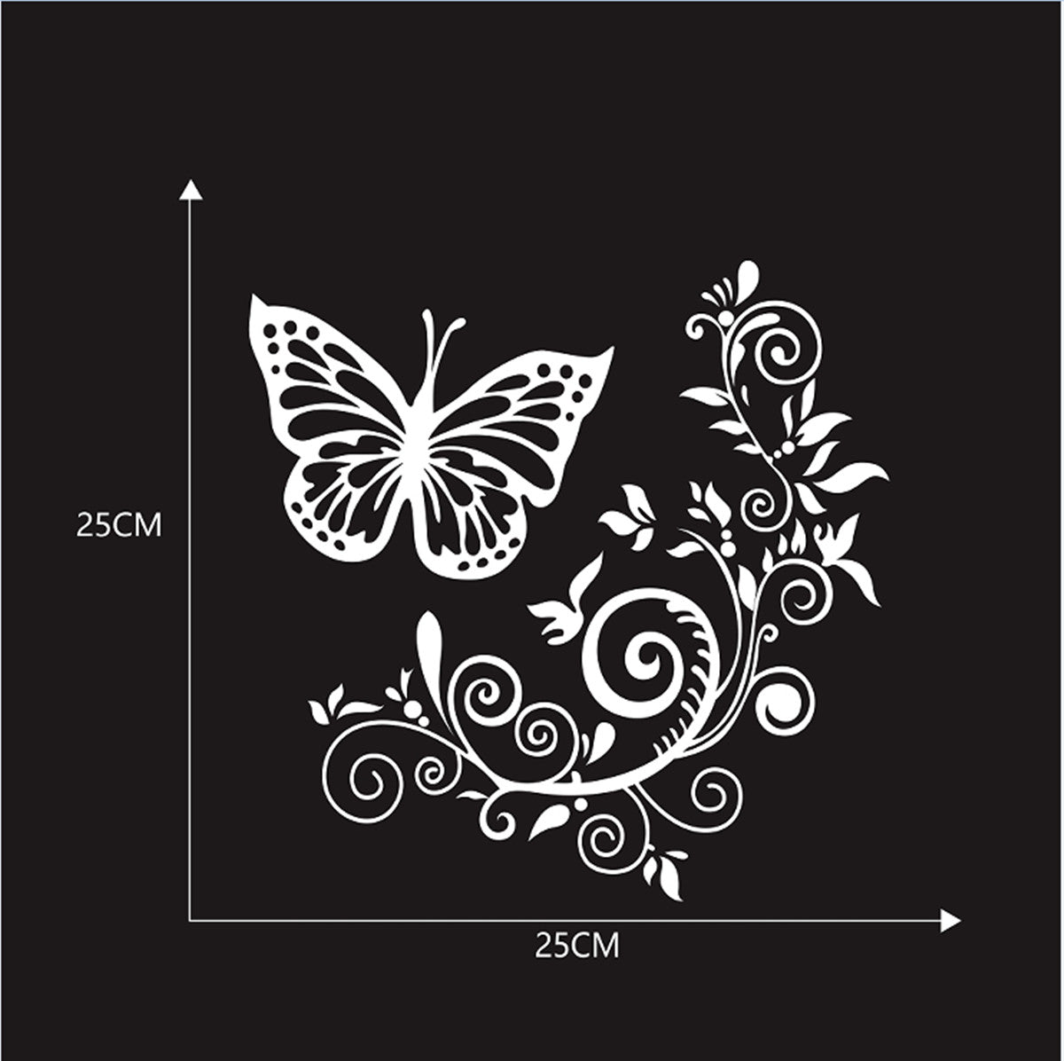 Car Butterfly Flower Graphcics Bumper Window Vinyl Decals DIY Sticker Decoration