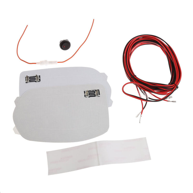 Car Rear View Mirror Glass Winter Heating Self-adhesive Pad Quick Warm Accessory