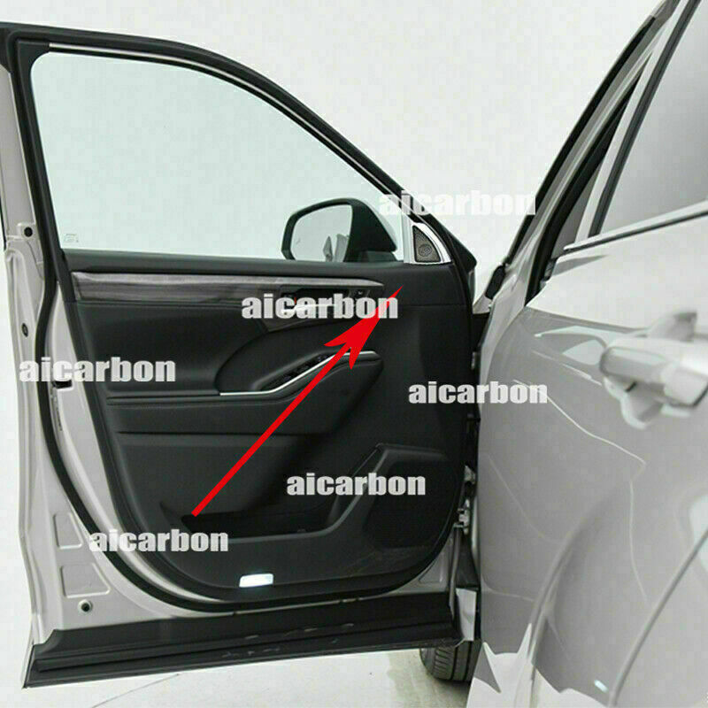 2P Silver Front Triangle A Pillar Cover Trim for Toyota Highlander 2020-2023