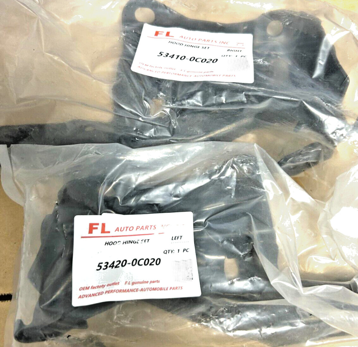 for Toyota 07-13 TUNDRA 08-22 SEQUOIA LEFT RIGHT HOOD HINGE SET 53410-0C020