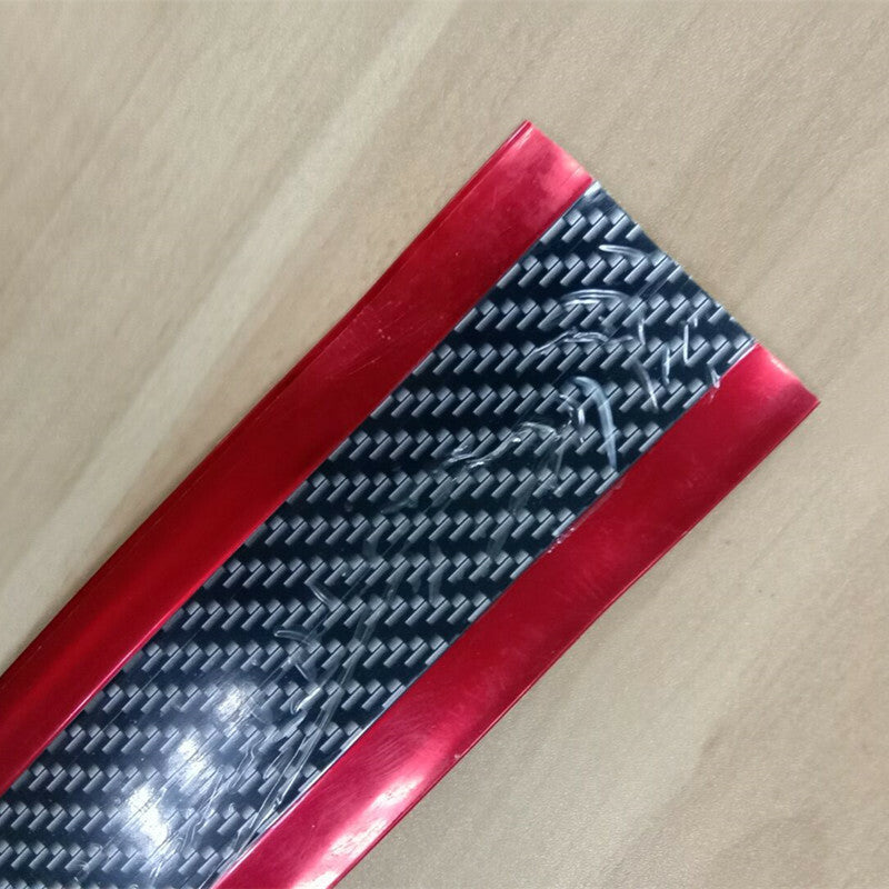 Carbon Fiber Rubber Door Sill Bumper Strip Protectors Car Sticker Accessories