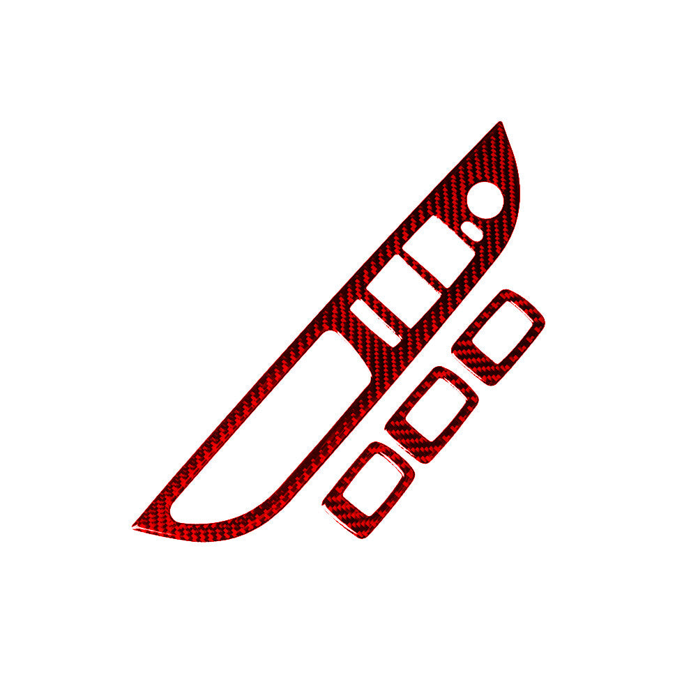 Red For Tacoma 2016-2022 Carbon Fiber Interior Rear Door Panel Cover Trim v
