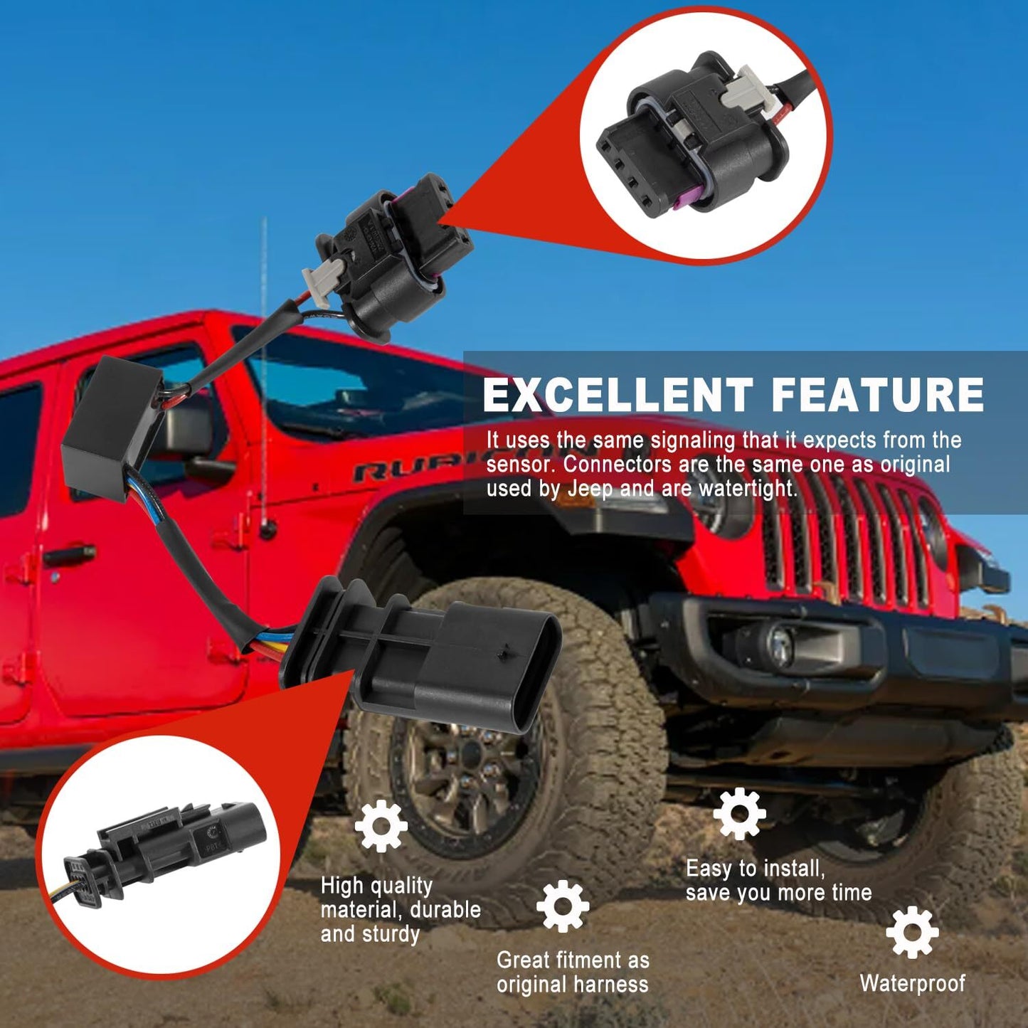 Locker Sensor Bypass Harness Z-LKR- for Jeep for Wrangler JLGladiator JT 18-23