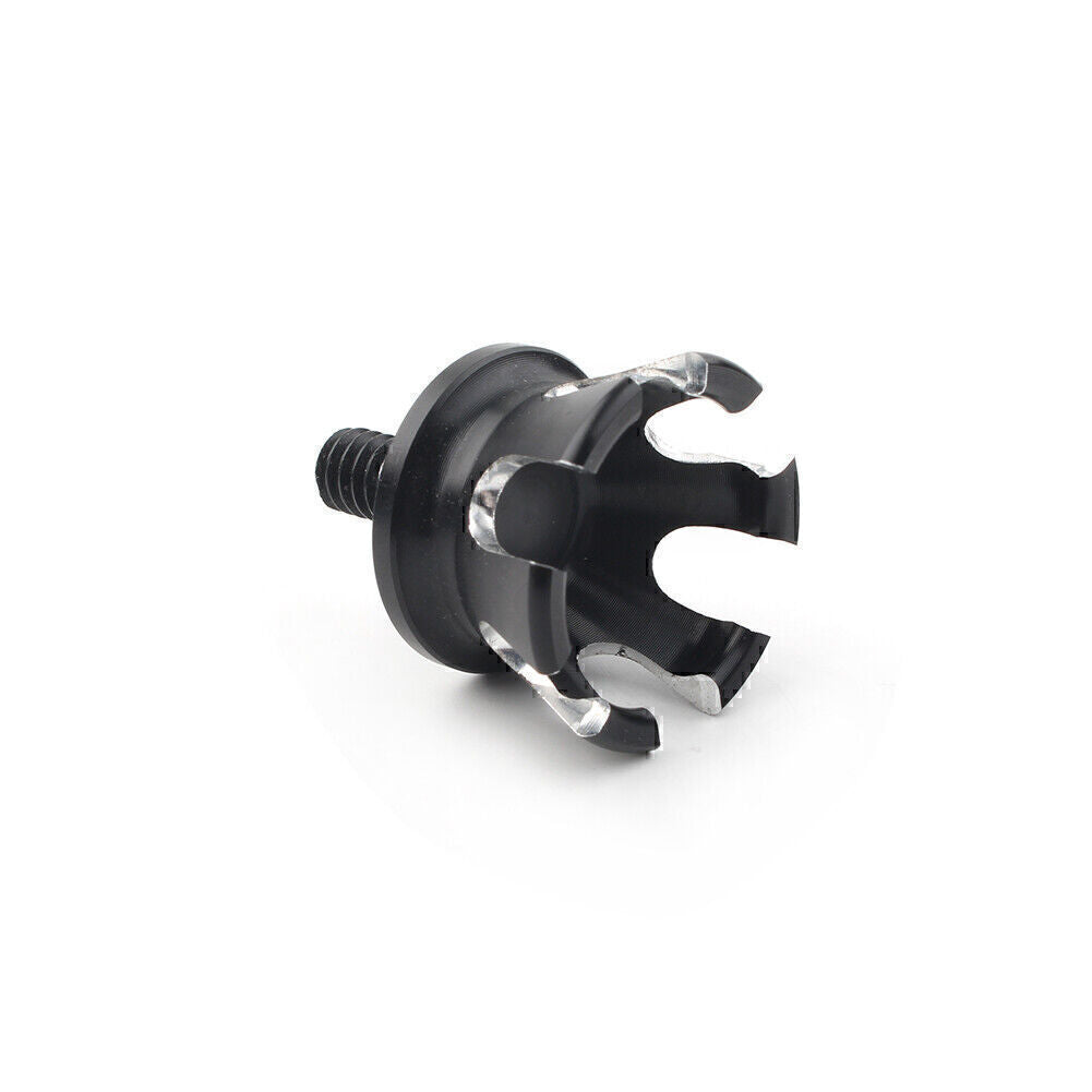 Imperial Crown Style Rear for Seat Bolt Tab Screw Mount fit for Harley 96-up Black+White