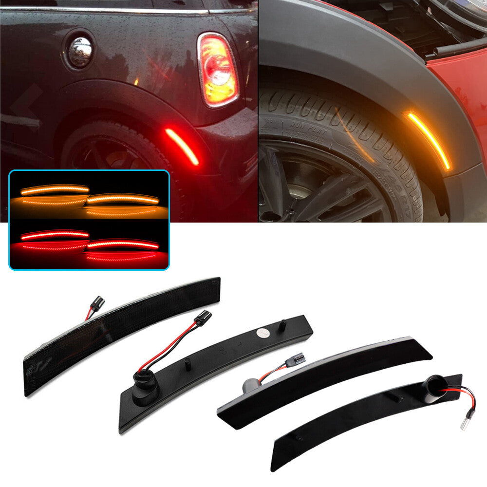 Front amber and rear red LED side marker lights suitable for 2002-2008 for Mini Cooper R50 R52 R53- v