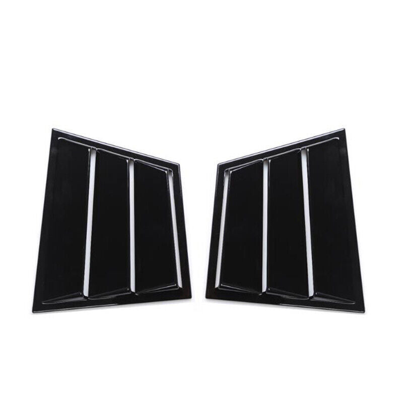 Glossy Black 2X Rear Window Louver Vent Cover Trim for Mazda 6 Atenza 2014-2021