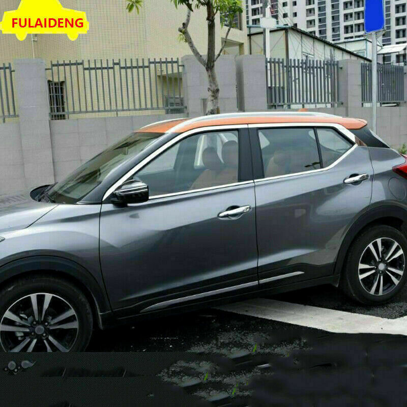 for NISSAN KICKS 2017-2020 2021 Stainless Car Window Molding Cover Strip Trim