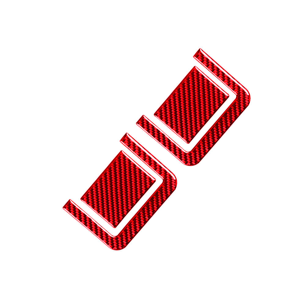 Red Carbon Fiber Headlight Control Type B Cover Trim For M-class v