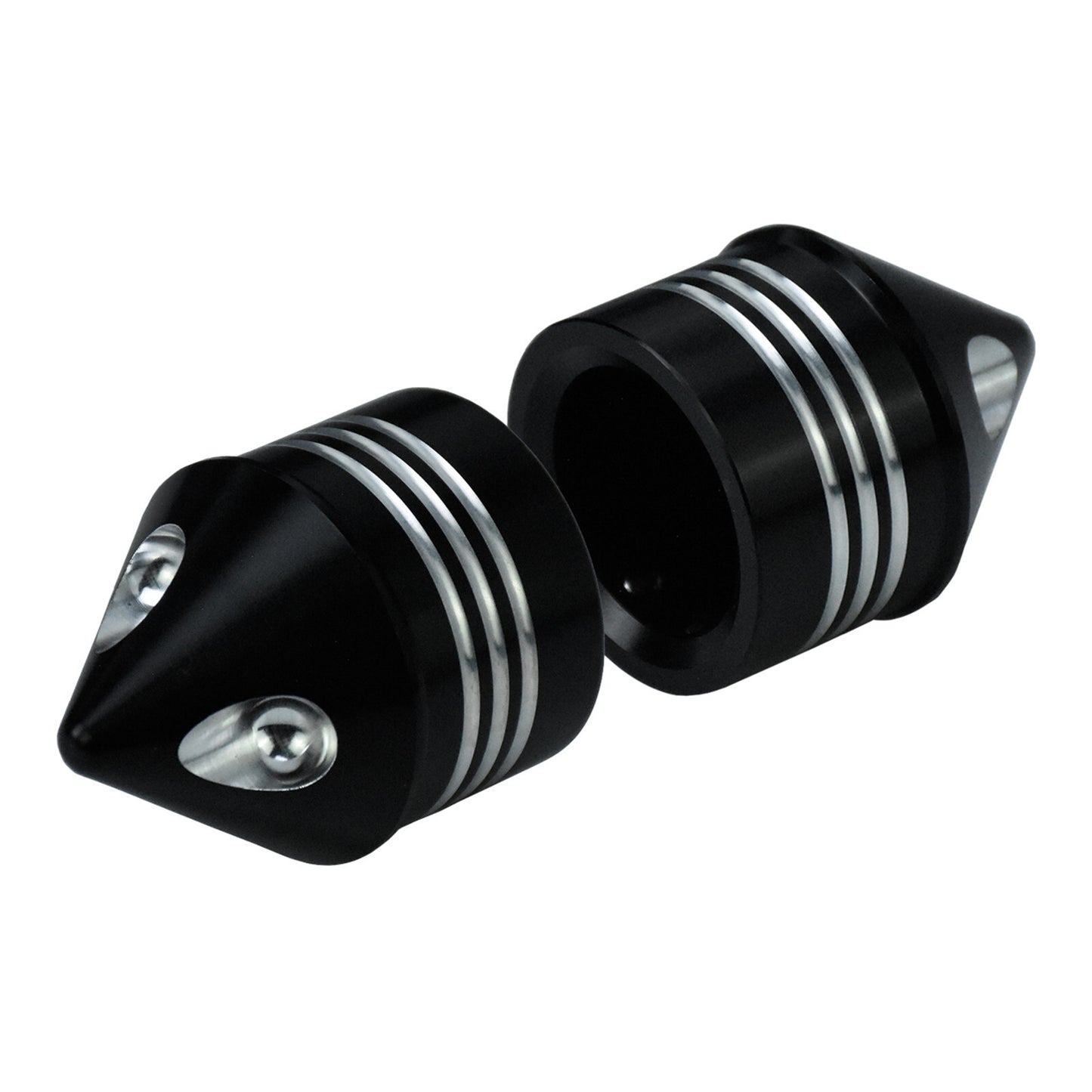 Black Spike Front Axle Cap Nut Covers for Harley Touring Electra Glide Softail