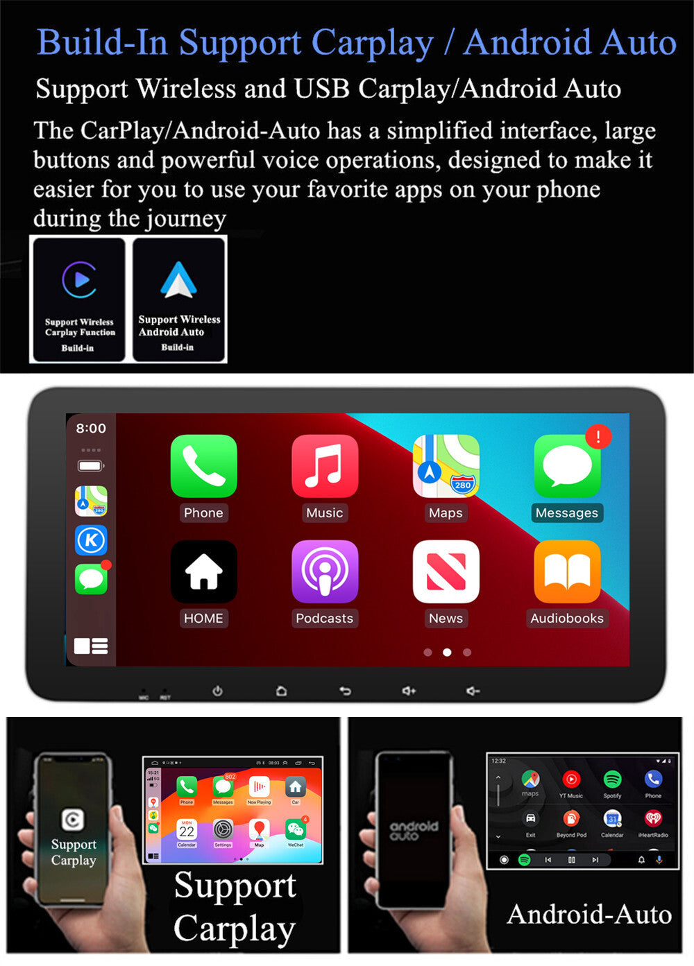 10.33 Android 14.0 Stereo Radio Wifi for Chevrolet Silverado for GMC for Sierra 2007-14
