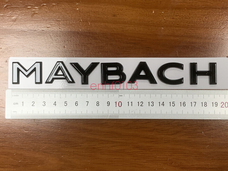 1PC Glossy Black for Mercedes for Maybach Letters Trunk Emblem Badge Sticker