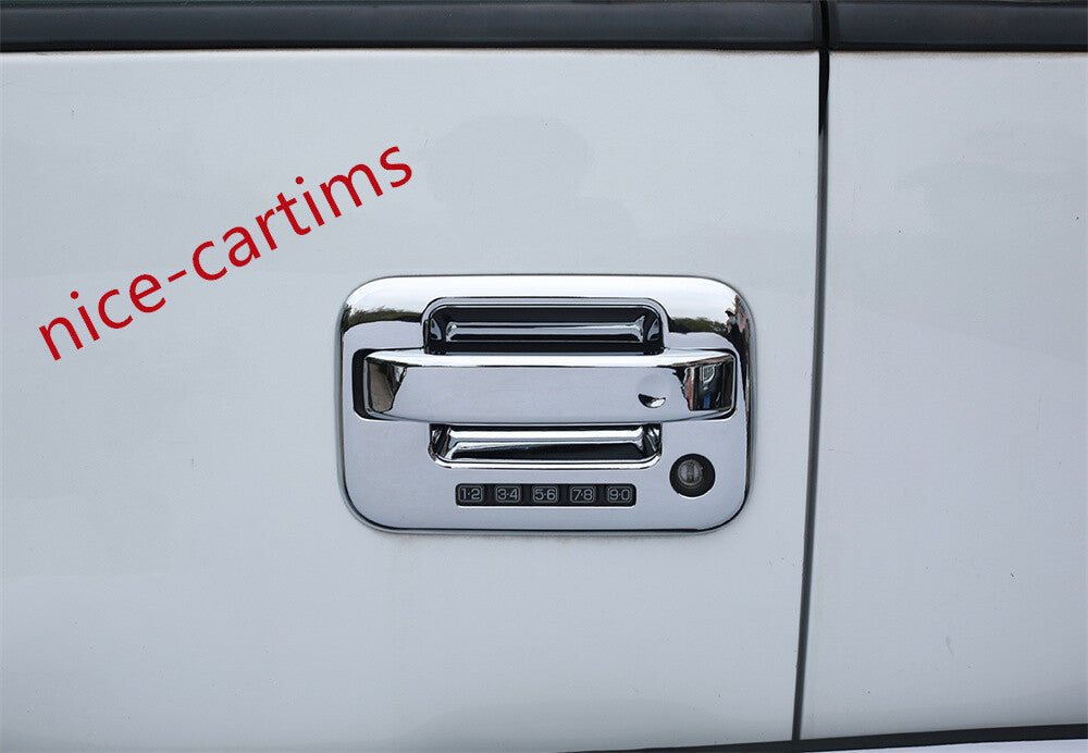 Chrome ABS Outer Side Door Handle Bowl Panel Cover for Ford F150 2Door 2009-2014