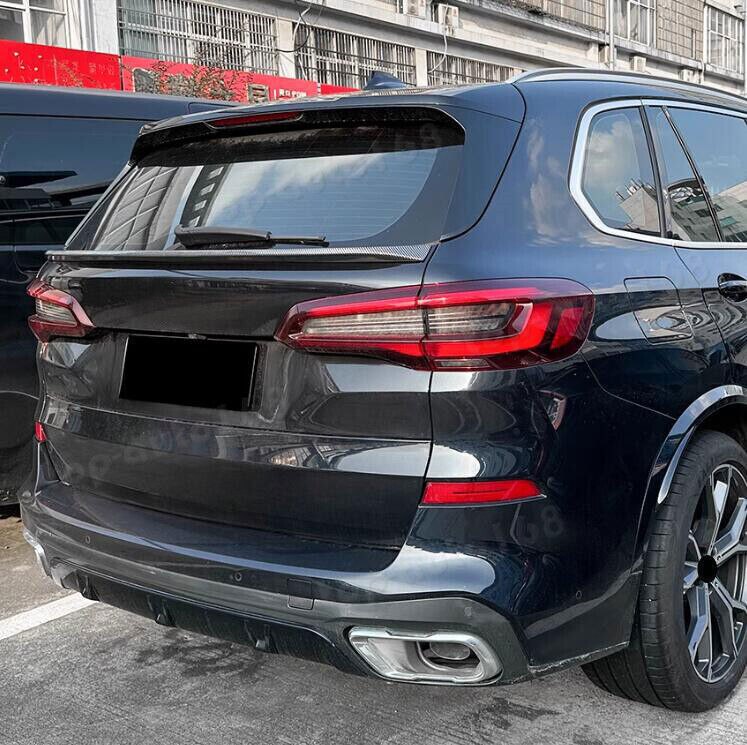 Carbon Fiber Pattern Rear Door Spoiler Middle Wing for BMW X5 SUV G05 2019-2023