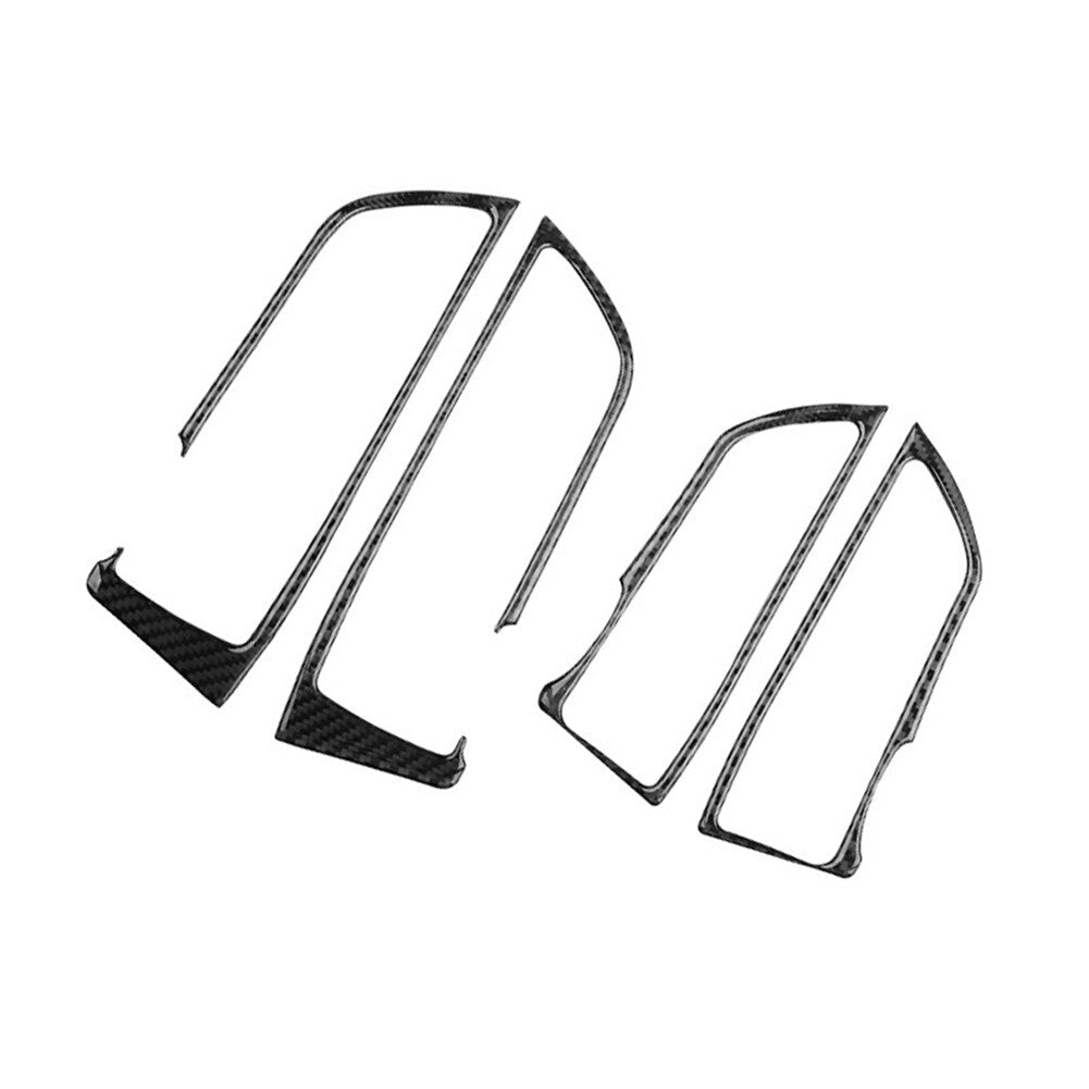 2Pcs for Audi Q5 2018-2021 Carbon Fiber Window Lift Switch Panel Cover Trim