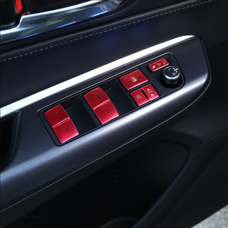 Red Inner Car Window Lift Button Switch Trim sticker For 2021-2023 for Toyota Venza