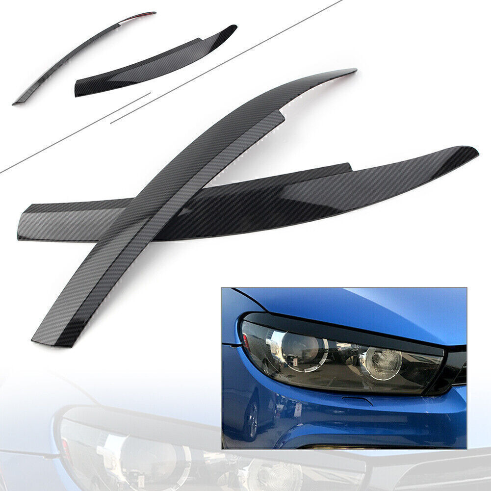 Carbon fiber headlamp eyebrow and eyelid cover decorations suitable for the general public. Scirocco 2009-17