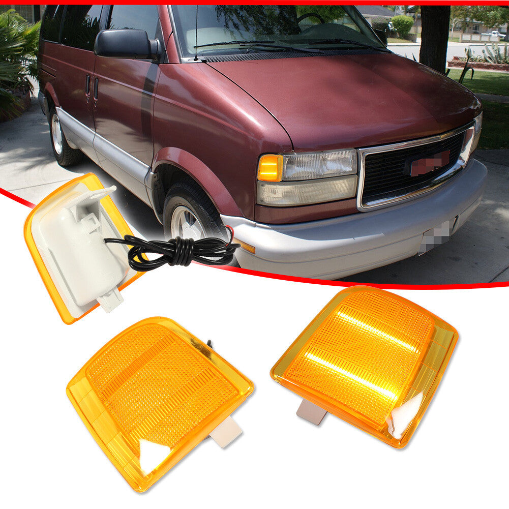 for Astro Corner Lights 1995 - 2005 Driver and Passenger Side Yellow Amber - v