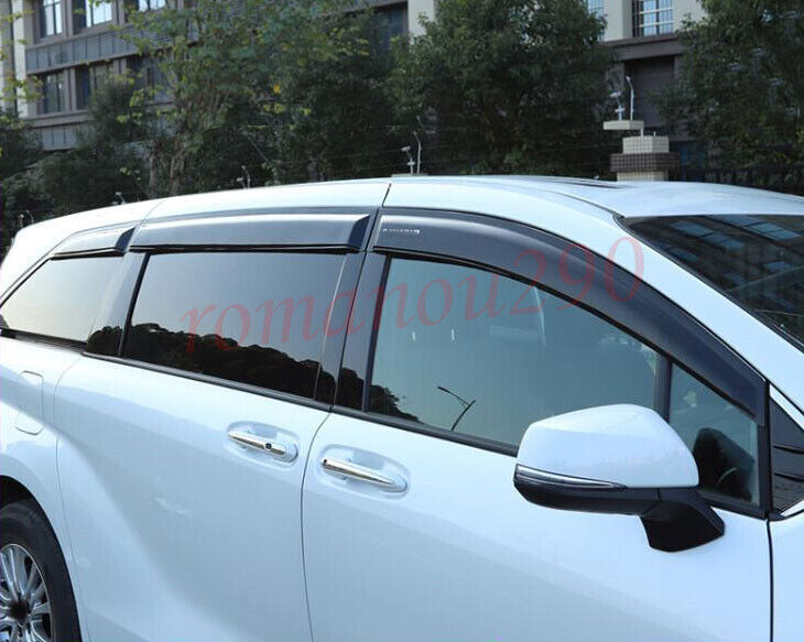 for Toyota for Sienna 2021-2024 Black Window Visor Vent Cover Sun Rain Guard Decors