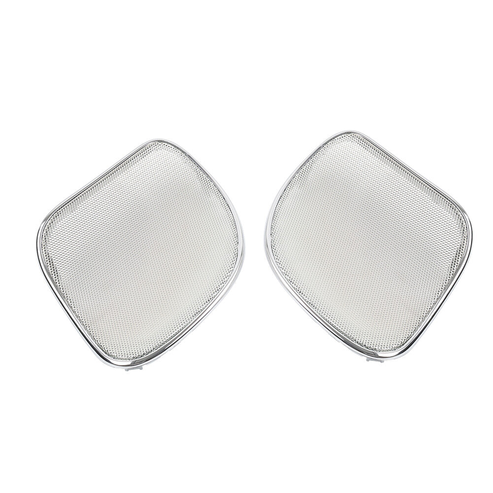 Front Fairing Speaker Grilles Mesh Cover Chrome for Harley Road Glide 2015-2023
