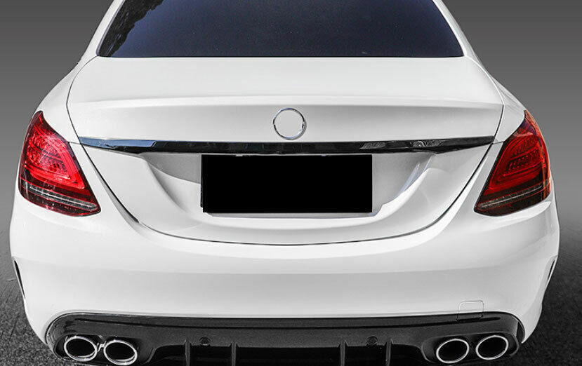 For 2015-2021 for Benz C-Class W205 Black Bright Rear Tailgate Trunk Lid Cover Strip