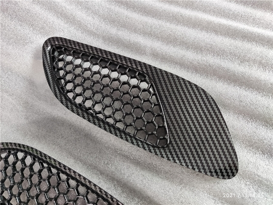 2Pcs Carbon Fiber ABS Bonnet Hood Air Vent Scoop for BMW E90 E91 E92 E93 M3 Type Q