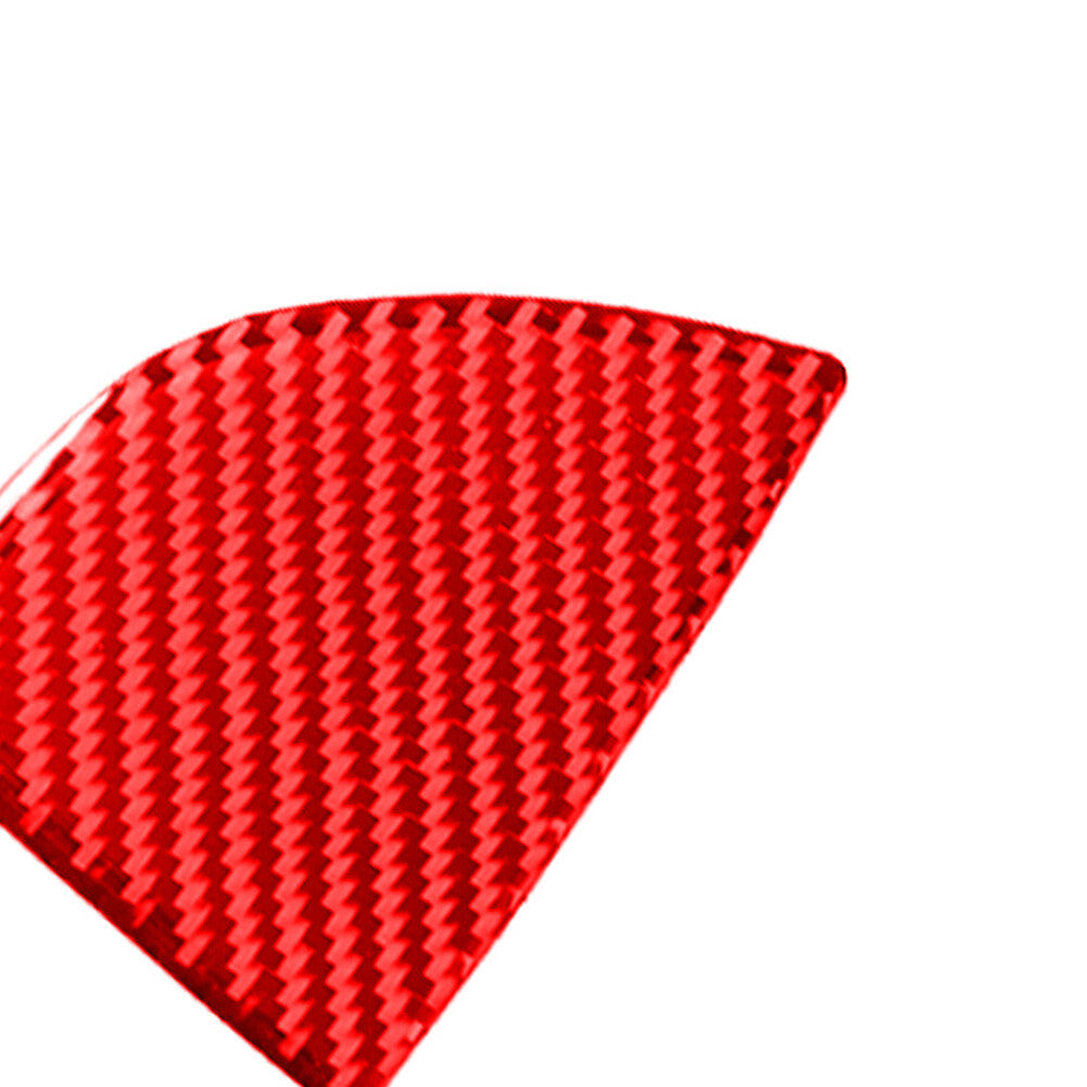 2Pcs Red Carbon Fiber Rear View Mirror Strip Trim For Taycan 2019-2022 v