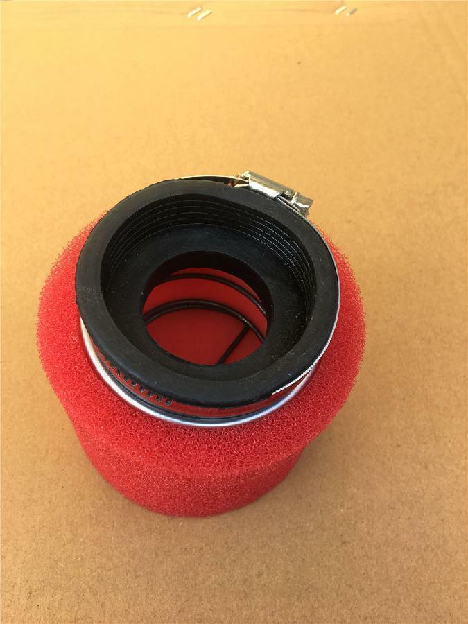 One Pcs 58mm Motorcycle Scooter High Performance Red Foam Air Filter Universal Q