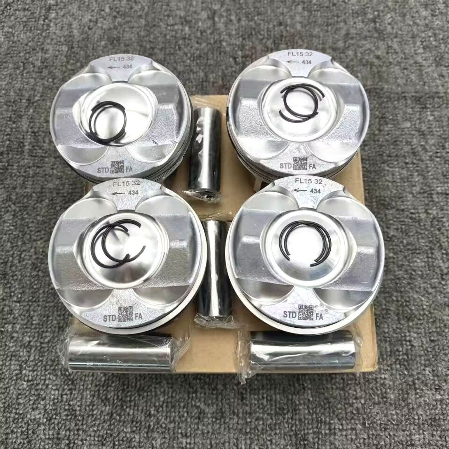All-new 4x STD piston and ring kit for the 2018+ for Land Rover 2.0T AJ200 turbocharged engine.